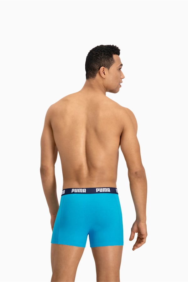 PUMA Basic Men's Boxers 2 Pack, aqua / blue, extralarge