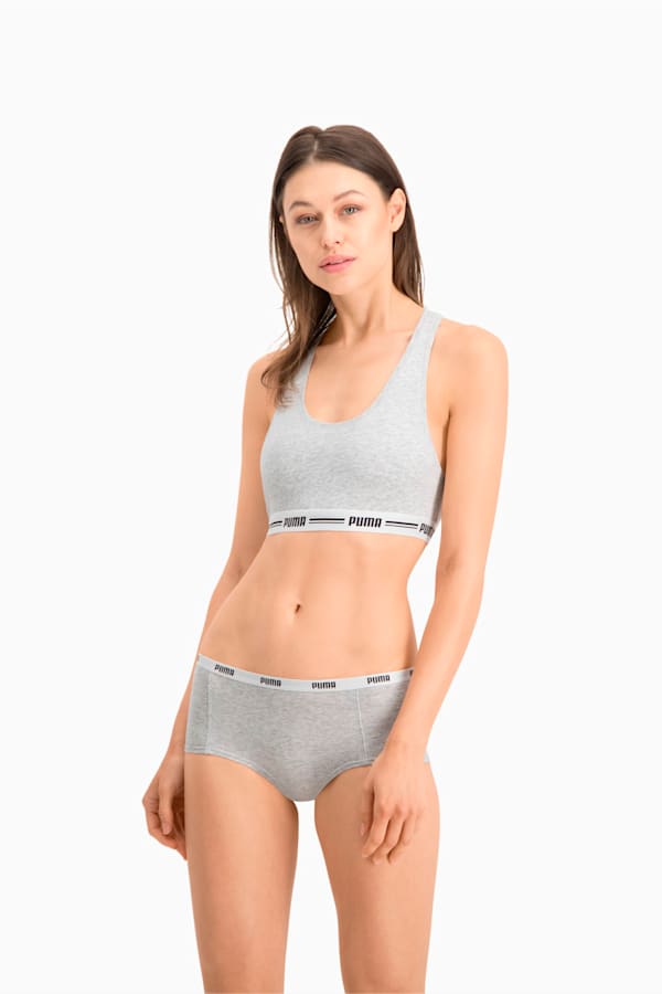 PUMA Mini Short Women's Underwear 3 Pack, white / grey / black, extralarge
