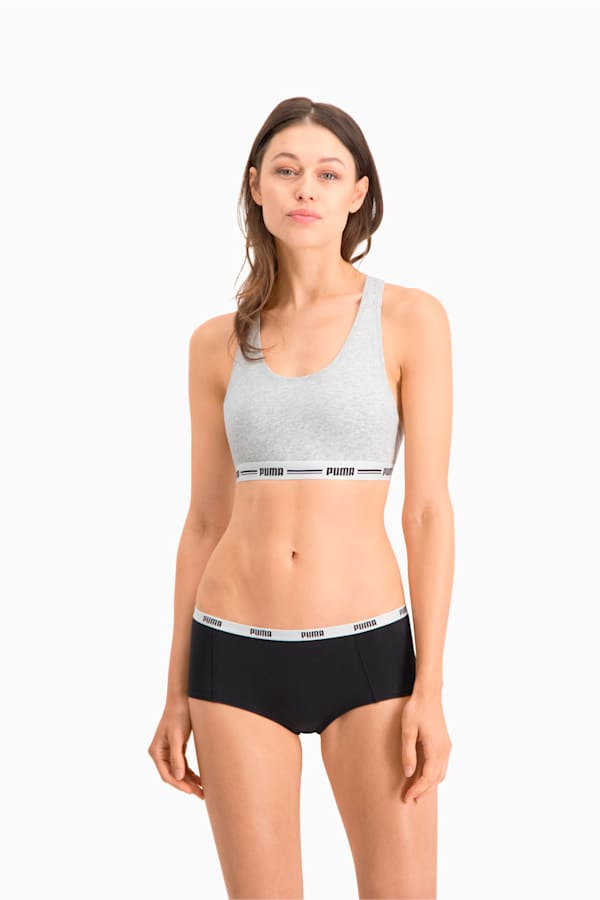 PUMA Mini Short Women's Underwear 3 Pack, white / grey / black, extralarge