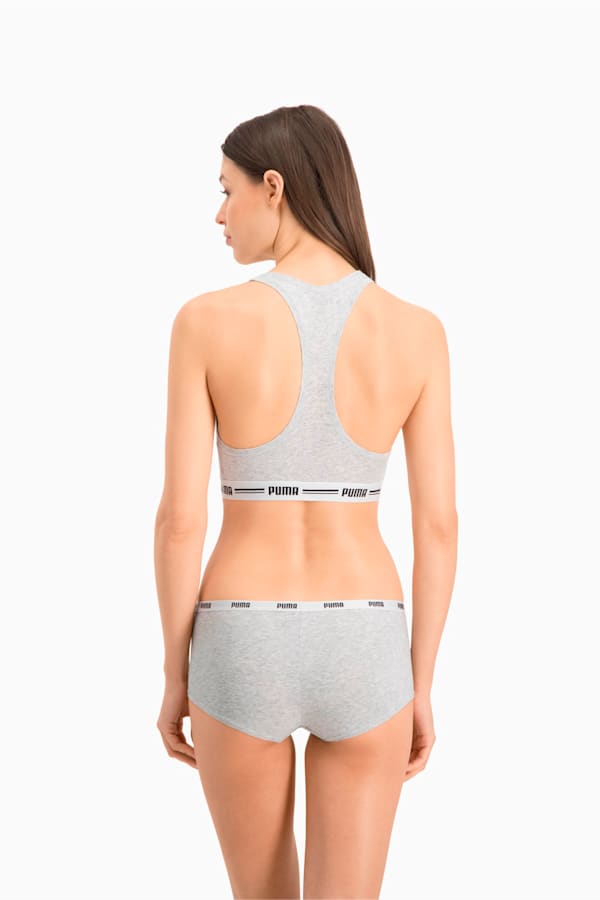 PUMA Mini Short Women's Underwear 3 Pack, white / grey / black, extralarge