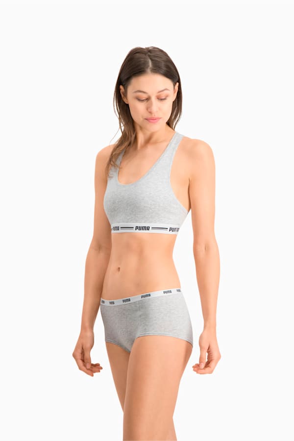 PUMA Mini Short Women's Underwear 3 Pack, white / grey / black, extralarge