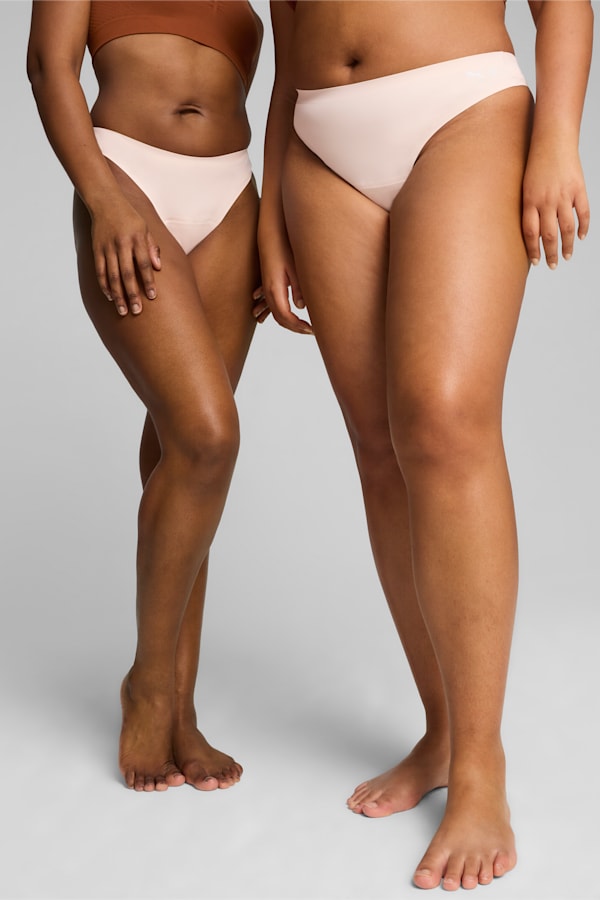PUMA x Modibodi Seamfree Active Thong Light-Moderate, Mist Pink, extralarge