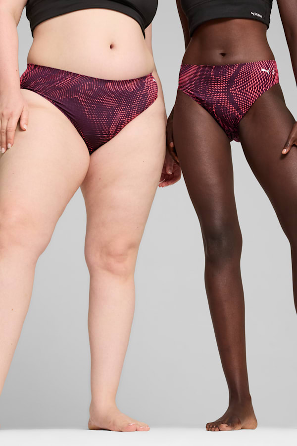 PUMA x Modibodi Seamfree Active Moderate-Heavy Bikini, Flame Haze Pink, extralarge