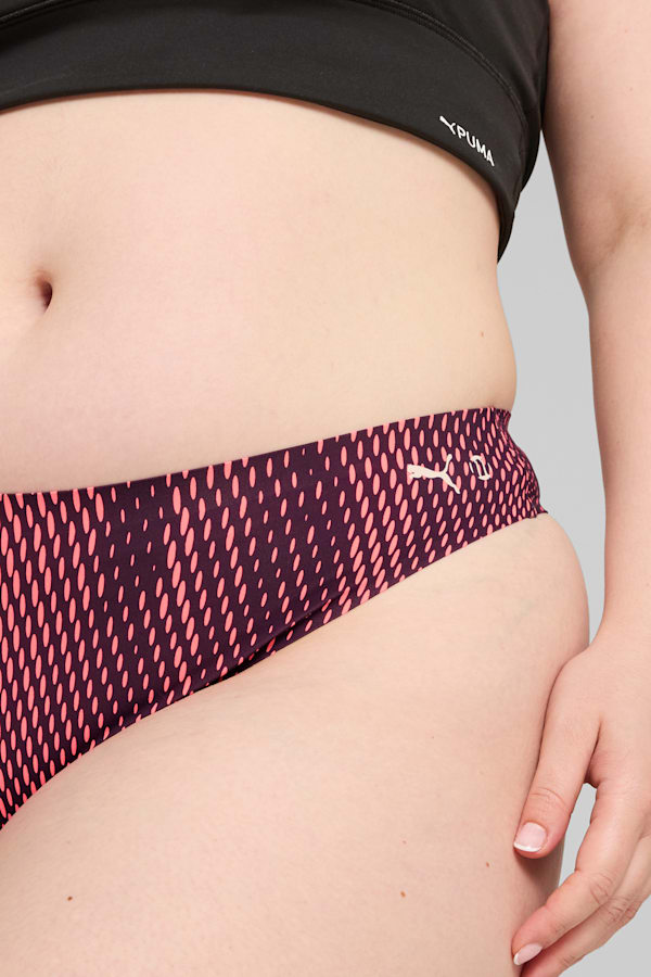 PUMA x Modibodi Seamfree Active Moderate-Heavy Bikini, Flame Haze Pink, extralarge