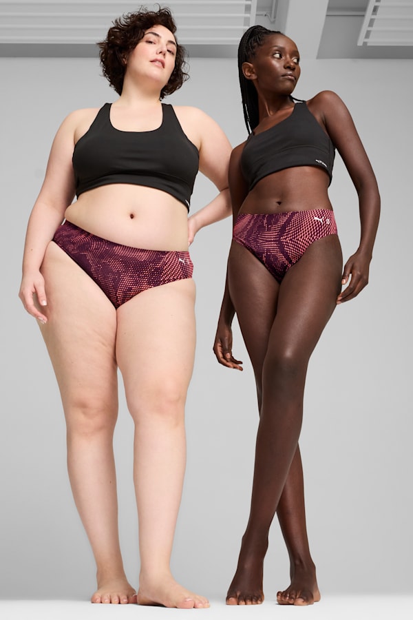 PUMA x Modibodi Seamfree Active Moderate-Heavy Bikini, Flame Haze Pink, extralarge