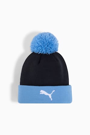Manchester City ftblESSENTIALS Pom Pom Beanie, PUMA Navy-Team Light Blue, extralarge-GBR