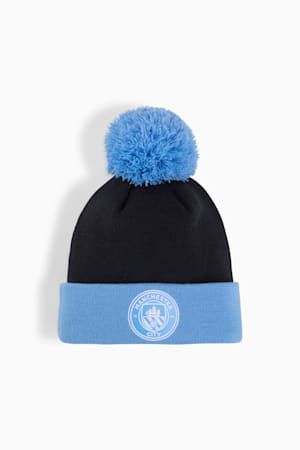 Manchester City ftblESSENTIALS Pom Pom Beanie, PUMA Navy-Team Light Blue, extralarge-GBR