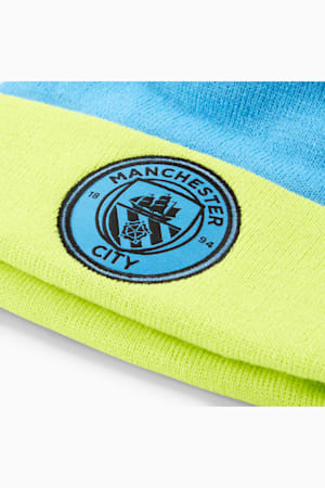 Manchester City Pom Pom Beanie Youth, Magic Blue-Yellow Glow, extralarge-GBR