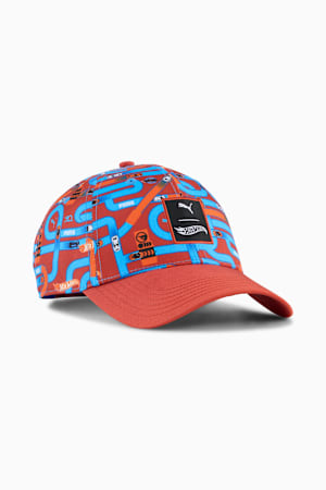 PUMA x HOT WHEELS™ Baseball Cap Youth, Red Fire-AOP, extralarge-GBR