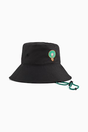 Morocco Fan Cord Bucket Hat, PUMA Black-Power Green, extralarge-GBR