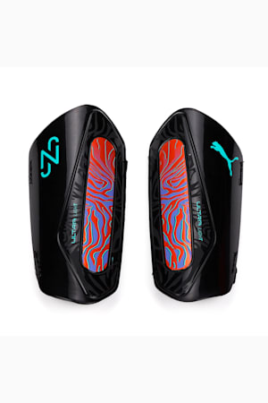 Neymar Jr. ULTRA Light Football Strap Shinguards, Orange Poppy-PUMA Black, extralarge-GBR