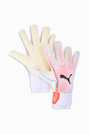 ULTRA ULTIMATE Hybrid Goalkeeper Gloves, PUMA White-Glowing Red-PUMA Black, extralarge-GBR