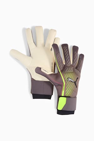 ULTRA ULTIMATE Hybrid Goalkeeper Gloves, Matte Aged Silver-Yellow Alert, extralarge-GBR