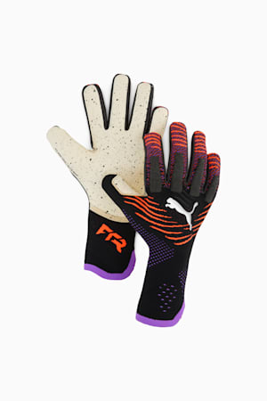 FUTURE Ultimate NC Football Goalkeeper Gloves, PUMA Black-Glowing Red-Purple Glimmer, extralarge-GBR