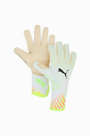 FUTURE Ultimate Launch NC Football Goalkeeper Gloves, PUMA White-Fluo Green-Fluo Yellow, extralarge-GBR
