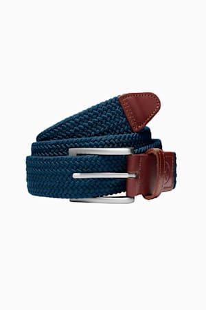 Braided Weave Men's Golf Belt, Deep Navy, extralarge-GBR