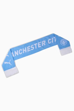 Manchester City ftblESSENTIALS Scarf, Team Light Blue-PUMA White, extralarge-GBR