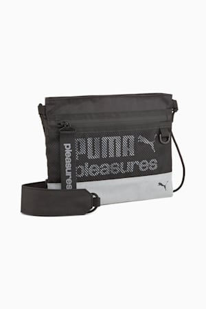 PUMA x PLEASURES Cross Body Bag, PUMA Black, extralarge-GBR