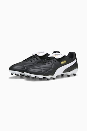 KING TOP FG/AG Football Boots, PUMA Black-PUMA White-PUMA Gold, extralarge-GBR