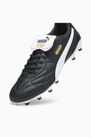 KING TOP FG/AG Football Boots, PUMA Black-PUMA White-PUMA Gold, extralarge-GBR