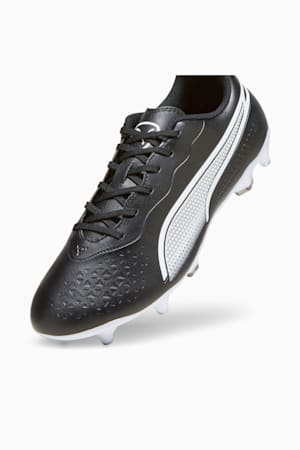 KING MATCH MxSG Football Boots, PUMA Black-PUMA White, extralarge-GBR