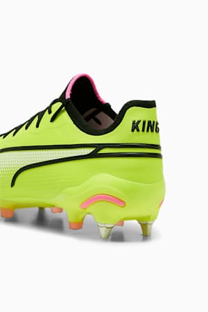 KING ULTIMATE MxSG Football Boots, Electric Lime-PUMA Black-Poison Pink, extralarge-GBR