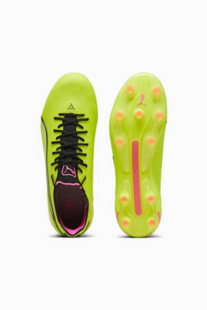KING ULTIMATE FG/AG Women's Football Boots, Electric Lime-PUMA Black-Poison Pink, extralarge-GBR