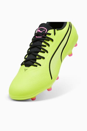 KING PRO FG/AG Women's Football Boots, Electric Lime-PUMA Black-Poison Pink, extralarge-GBR