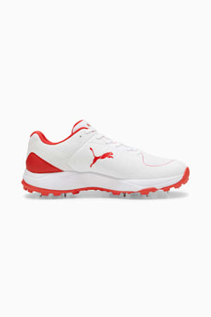 PUMA Spike 24.2 Unisex Ultralight Cricket Shoes, PUMA White-PUMA Red, extralarge-GBR