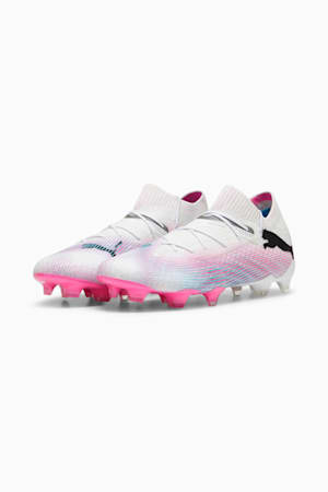 FUTURE 7 ULTIMATE FG/AG Women's Football Boots, PUMA White-PUMA Black-Poison Pink, extralarge-GBR