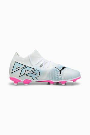 FUTURE 7 MATCH FG/AG Youth Football Boots, PUMA White-PUMA Black-Poison Pink, extralarge-GBR