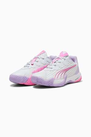 NOVA Elite Women's Padel Shoes, Silver Mist-PUMA White-Vivid Violet, extralarge-GBR