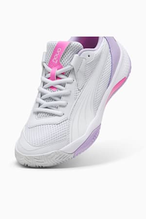 NOVA Court Women's Padel Shoes, Silver Mist-PUMA White-Vivid Violet, extralarge-GBR