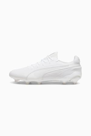 KING ULTIMATE FG/AG Football Boots Unisex, PUMA White-PUMA Silver, extralarge-GBR