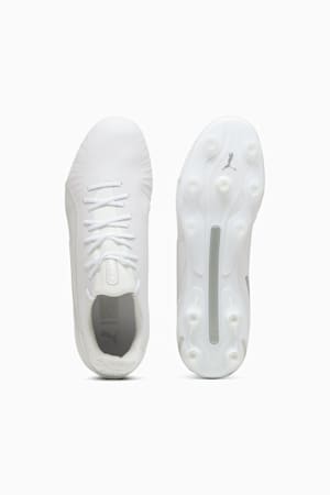 KING ULTIMATE FG/AG Football Boots Unisex, PUMA White-PUMA Silver, extralarge-GBR