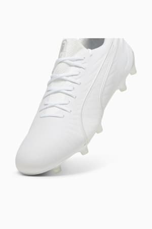 KING ULTIMATE FG/AG Football Boots, PUMA White-PUMA Silver, extralarge-GBR
