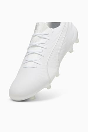 KING ULTIMATE FG/AG Football Boots Unisex, PUMA White-PUMA Silver, extralarge-GBR