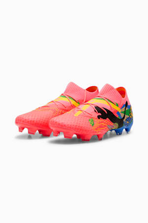 PUMA x NEYMAR JR FUTURE 7 ULTIMATE FG/AG Football Boots, Sunset Glow-PUMA Black-Sun Stream-PUMA Green-Bluemazing, extralarge-GBR