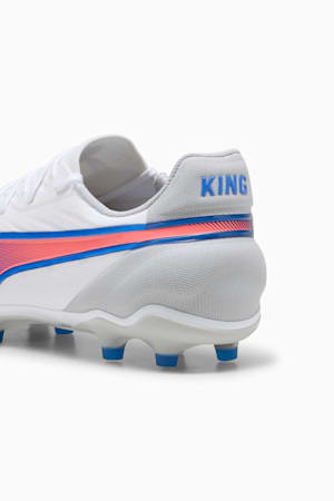 KING MATCH FG/AG Football Boots, PUMA White-Bluemazing-Flat Light Gray, extralarge-GBR