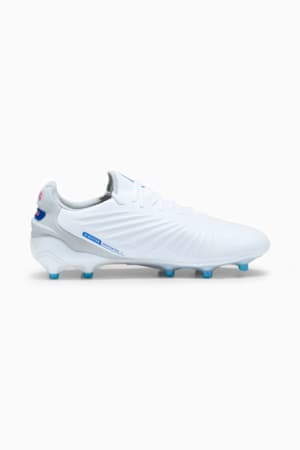 KING ULTIMATE FG/AG Football Boots Women, PUMA White-Bluemazing-Flat Light Gray-Sunset Glow, extralarge-GBR