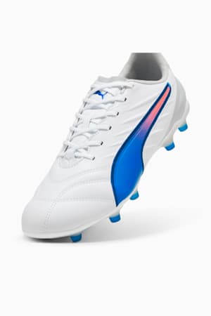 KING PRO FG/AG Football Boots Women, PUMA White-Bluemazing-Flat Light Gray, extralarge-GBR