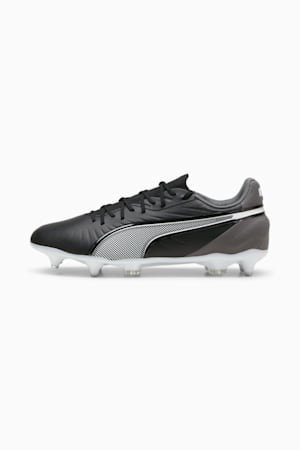 KING MATCH MxSG Football Boots, PUMA Black-PUMA White-Cool Dark Gray, extralarge-GBR