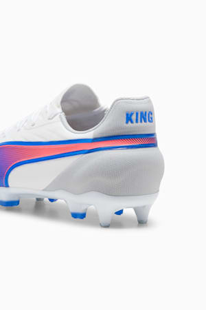 KING MATCH MxSG Football Boots, PUMA White-Bluemazing-Flat Light Gray, extralarge-GBR