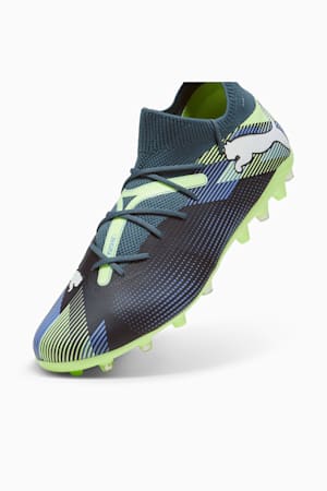 FUTURE 7 MATCH MG Football Boots, Gray Skies-PUMA White-Fizzy Apple, extralarge-GBR