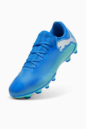 FUTURE 7 PLAY FG/AG Football Boots, Hyperlink Blue-Mint-PUMA White, extralarge-GBR