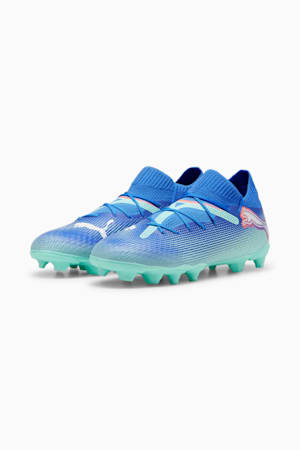 FUTURE 7 PRO FG/AG Football Boots Youth, Bluemazing-PUMA White-Electric Peppermint, extralarge-GBR