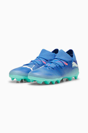 FUTURE 7 MATCH FG/AG Football Boots Youth, Bluemazing-PUMA White-Electric Peppermint, extralarge-GBR