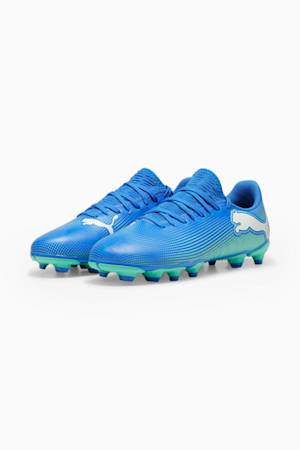 FUTURE 7 PLAY FG/AG Football Boots Youth, Hyperlink Blue-Mint-PUMA White, extralarge-GBR