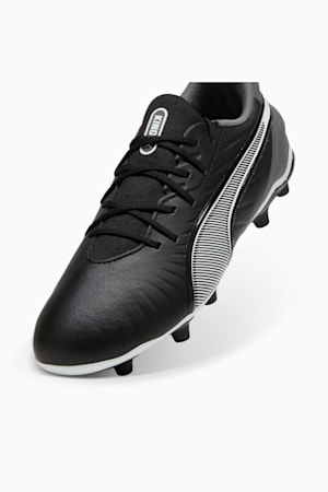 KING MATCH FG/AG Football Boots Youth, PUMA Black-PUMA White-Cool Dark Gray, extralarge-GBR