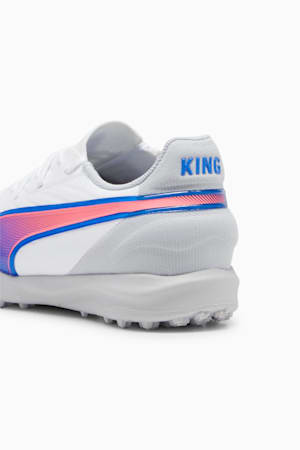 KING MATCH TT Football Boots Youth, PUMA White-Bluemazing-Flat Light Gray, extralarge-GBR